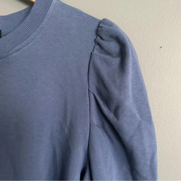 Cynthia Rowley Cotton Blend Sweater. Powder Blue. Medium - Picture 3 of 6